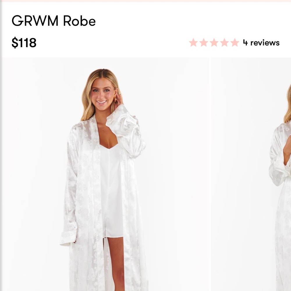 Show Me Your MuMu White Luxe Robe